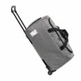 thumbnail image 4 of Bolsa de lona con ruedas, de tela Oxford, de gran capacidad, para hombres y mujeres, con de tracción, impermeable, para viajes y almacenamiento. Gris, 4 of 8
