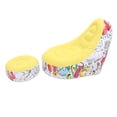 thumbnail image 1 of Inflatable Couch, Flocking Inflatable Lounger Chair Comfortable Portable  for Outdoor Camping Yellow, 1 of 7
