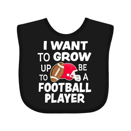

Inktastic I Want to Grow Up to Be a Football Player Gift Baby Boy or Baby Girl Bib