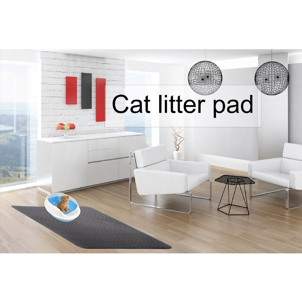 Washable Litter Trapper Catcher for Floor Litter Box Rug Carpet Urine Waterproof Honeycomb Double Layer Scatter Control No Phthalate WePet Cat Litter Mat Easy Clean Kitty Litter Trapping Mat