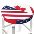 thumbnail image 3 of Balery USA Canada Flag Fundas de asiento para taburete de bar redondo de tela de terciopelo ajustables que protegen de arañazos y manchas para sillas de 14 a 17 pulgadas.-12 inch, 3 of 7
