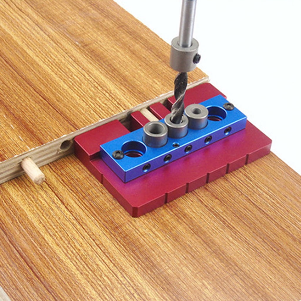 Doweling Jig Punch Locator Aluminum Alloy Portable Pocket Hole Pitch Jig Set Wardrobe Door Position Home Hardware Handle