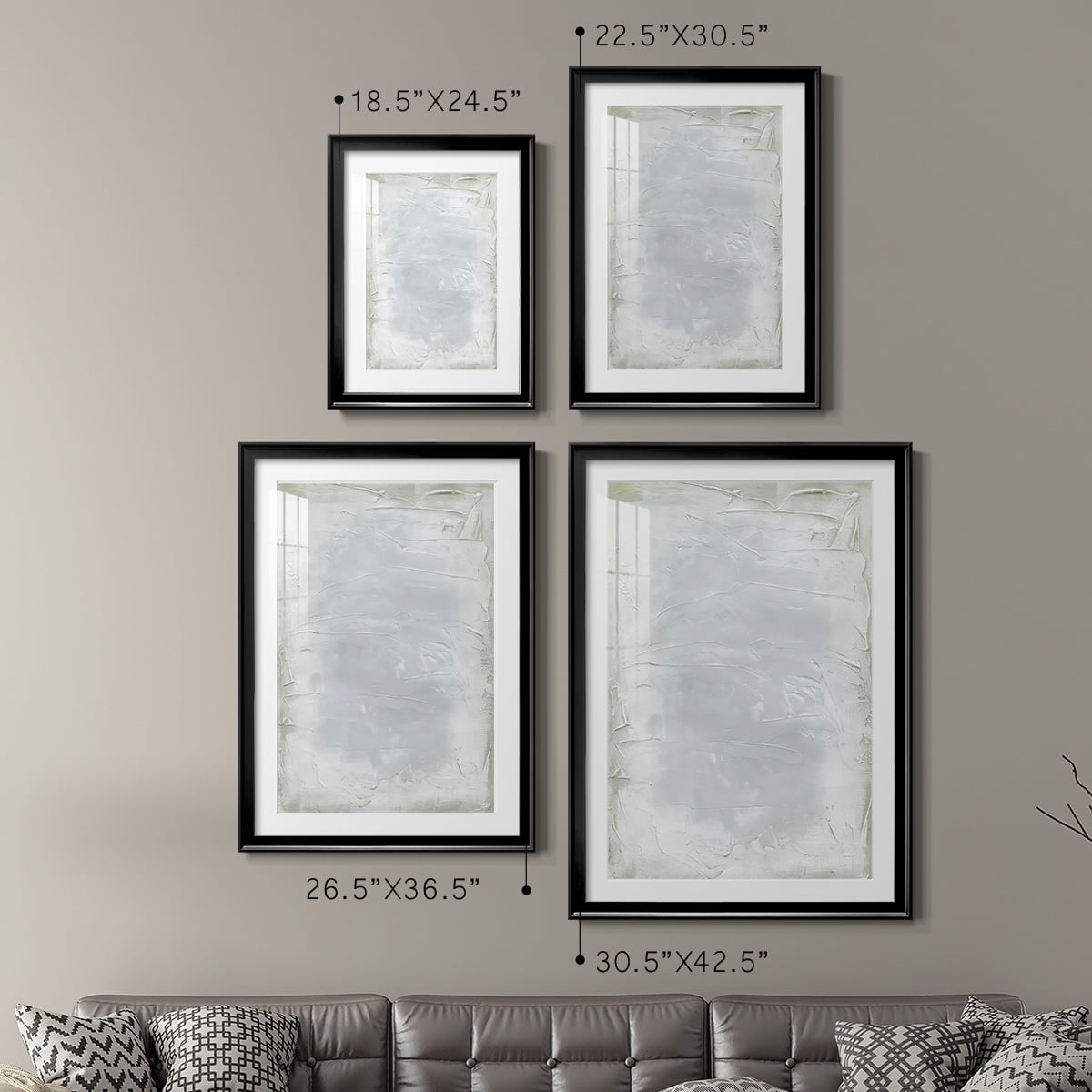 Wexford Home Subtle Transitions I Premium Framed Print, 22.5" x 30.5" - Ready to Hang, Black (Set of 2)