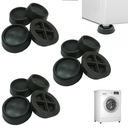 Pad Strip Washer Sleeve - 12 Pack Anti Vibration Pads All Rubber Dryer Washer Machine Reduce Noise Walking