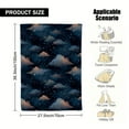 thumbnail image 2 of 1pc Vintage Starry Cloudscape Night Sky Artwork Flannel Throw Blanket - Soft Cozy All-Season, Deep Blue & Pink Clouds with Golden Stars, Digital Print for Sofa Bed Camping Travel Office, Cozy Blanket, 2 of 10