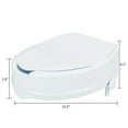 thumbnail image 2 of 2021 NEW 4" Medical Elevated Raised Toilet Seat Lift Riser Elongated Safety Padded+Cover, 2 of 8