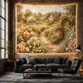 thumbnail image 6 of Winding Pathway Garden to Quaint Cottage, Peaceful Cottagecore Style for Garden Lovers, Country Cottage Art, Housewarming Gift Tapestry Wall Hanging for Living Room and Bedroom, 6 of 7