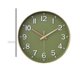 thumbnail image 2 of 1 reloj de pared de 12 pulgadas, silencioso, sin tictac, para sala de estar, dormitorio, cocina, oficina (verde dorado), 2 of 4