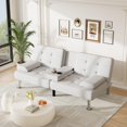 thumbnail image 2 of Homall Canapé-Lit Futon, Canapé Futon Ajustable, Canapé-Lit Moderne pour Salon, Bureau d'Affaires, Fauteuil Inclinable avec Porte-Gobelets, 2 of 7