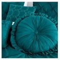 thumbnail image 6 of Teal California King Comforter Set 7-Piece - Pintuck Pleated Bedding - Lightweight All-Season Bed Set with Decorative Pillows, 6 of 9