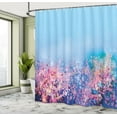 thumbnail image 5 of Ambesonne Floral Shower Curtain, Retro Cherry Blossom, 69"Wx84"L, Pink Blue, 5 of 5