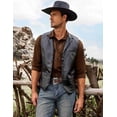 thumbnail image 5 of COOFANDY Cowboy Shirts for Men Long Sleeve Western Shirt Embroidered Button Up Shirts, 5 of 12