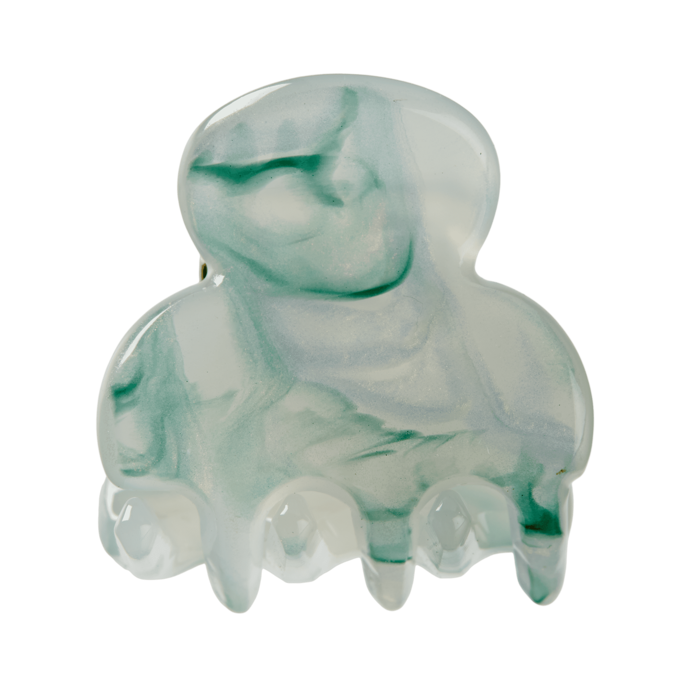 Scunci Luxe by Conair Acrylic Mini Claw Clips, Marble Design & Solid Tone Hair Clips, 6 Count