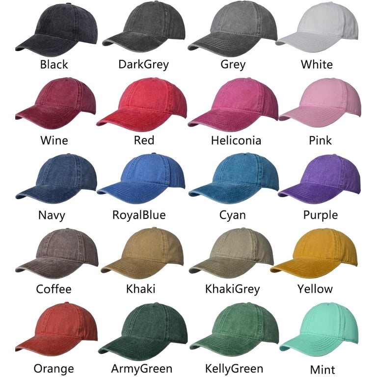 Minzimin Vintage Washed Baseball Caps One Size Unstructured  display picture 2