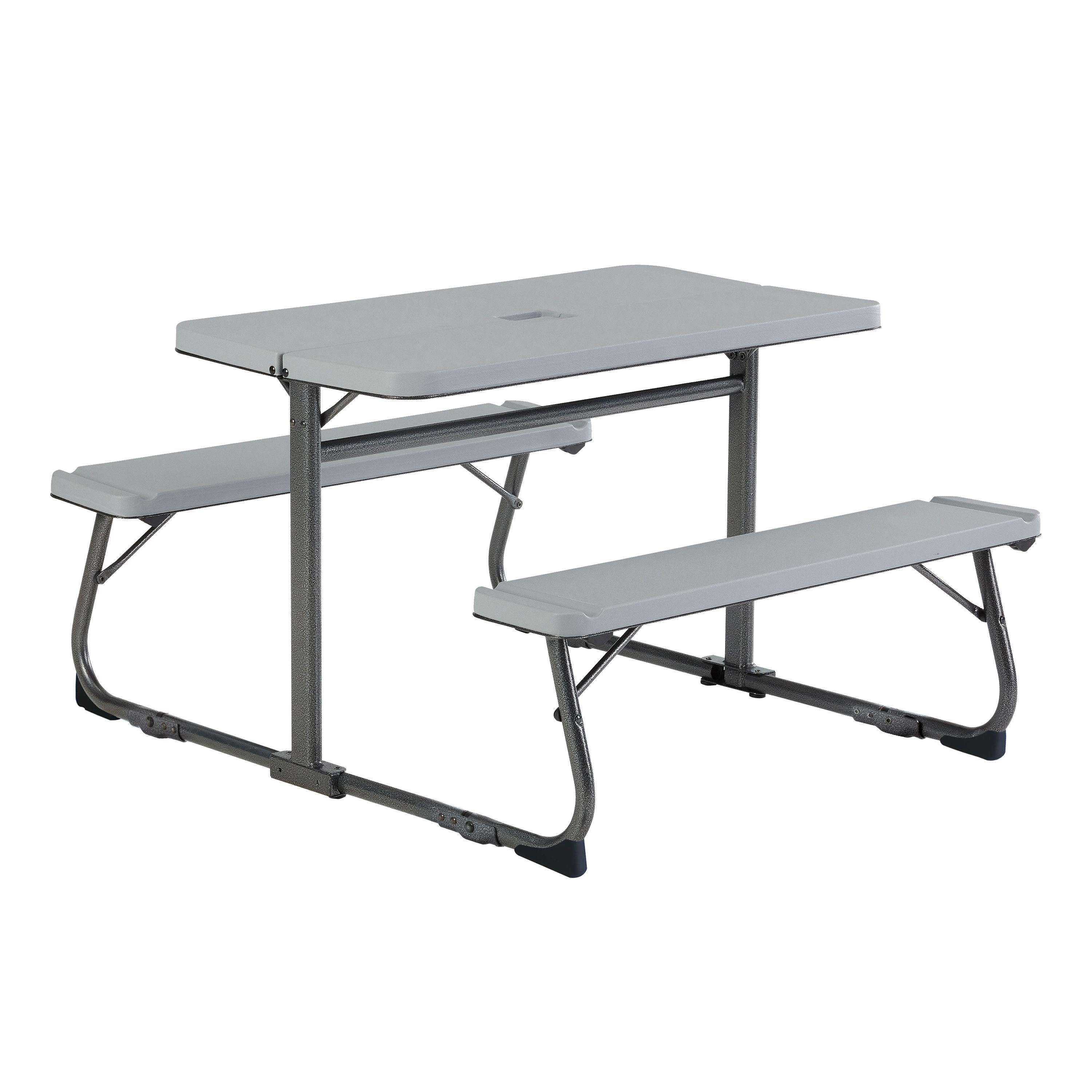 Mainstays Kids Folding Activity Table and Bench Set, Gray photo 7