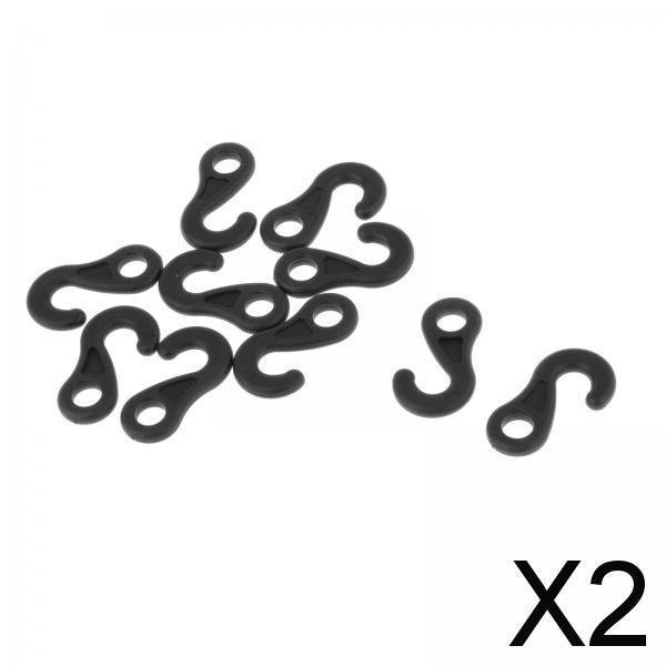 Ganchos de cuerda bungee shamjiam 2 X 10 Ganchos de extremo de cordón de choque