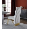 thumbnail image 3 of Meridian Furniture Porsha Velvet Dining Chair, Cream (Set of 2), 3 of 8