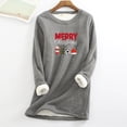 thumbnail image 1 of Birdeem Hauts de Noël pour Femmes Col Rond Épais en Peluche Manches Longues, 1 of 1
