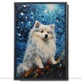thumbnail image 2 of Thuan American Eskimo Dog Art Van Gogh-Inspired - Contemporary Abstract Modern Dog Wall Decor - Dog Painting Canvas Canvas Print 11x17 inches Unframed, 2 of 6