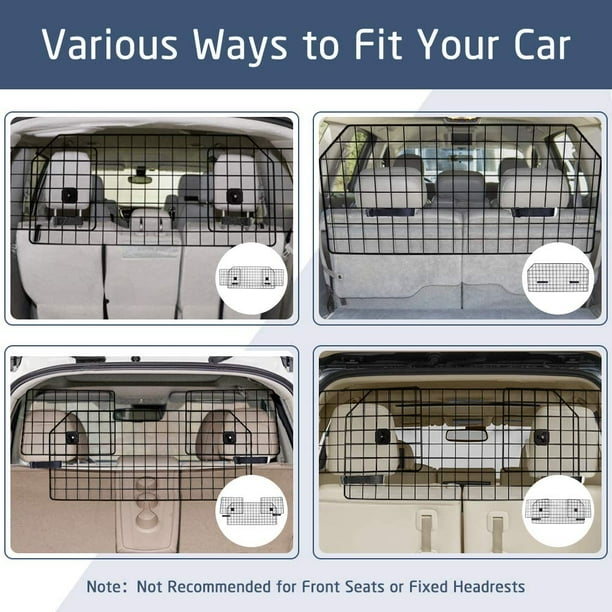 Iguohao Dog Car Barrier For Suvs Van Vehicles Adjustable Large Pet Suv Barriers Universal Fit Heavy Duty Wire Mesh Dog Car Guard Suv Pet Car Gat