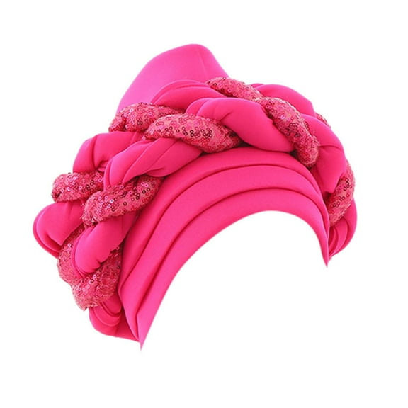 Fimkaul Head Wraps for Women Beanie Hat Fashion Beading Braid Muslim Ruffle Cancer Wrap Sleep Satin Lined Hair Bonnets Mens Winter Caps