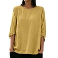 thumbnail image 6 of Sexlip Women's Top Comfortable Wear Everyday Versatile Wear Easy Care Fabric Fashion Forward Modern Style Classic Design Yellow XL, 6 of 7