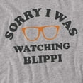 thumbnail image 2 of Blippi Sorry I was Watching Blippi Unisex Adult Long-Sleeve T Shirt, Athletic Heather, Small, 2 of 3