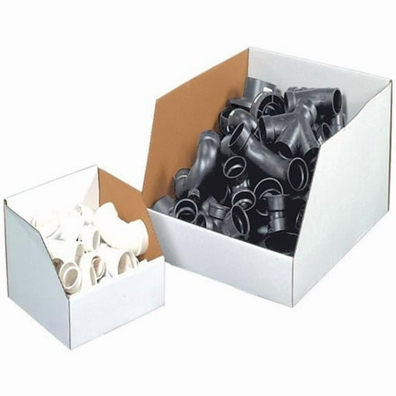 10 in. x 12 in. x 8 in. Jumbo Open Top Bin Boxes- 25