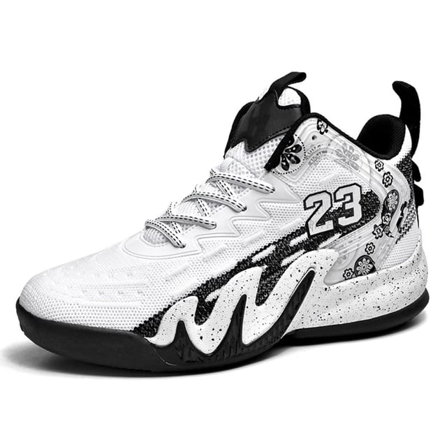 BINQER Chaussures de Basketball Montantes pour Hommes Chaussures de Sport d'Entraînement Résistantes à l'Usure Chaussures de Course