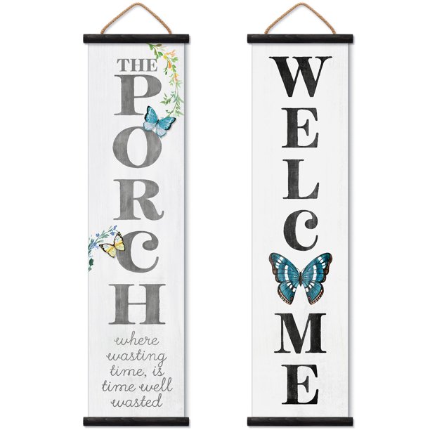 CounterArt "The Porch Butterfly" Reversible Indoor/Outdoor Hanging Sign