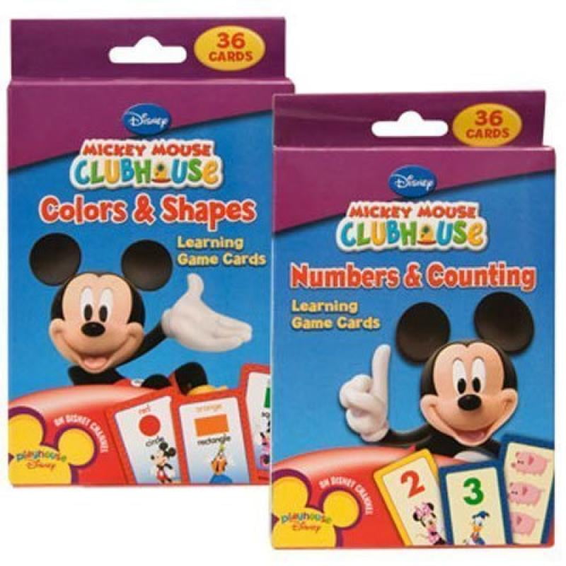Disney Mickey Mouse Clubhouse Learning Game Cards Numbers&counting colors&shapes 