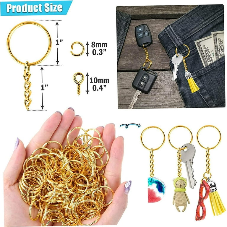  Split Keychain Rings Eye Pins Rings Accessories