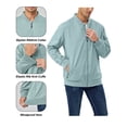 thumbnail image 4 of Little Donkey Andy Men's Lightweight Bomber Jacket Windproof Water Resistant Windbreaker for Golf Hiking (Blue XL), 4 of 6