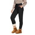 thumbnail image 1 of Pantalones de yoga Gibobby De Chándal para Mujer con 2 Bolsillos Cordón Forro Polar De Invierno Cintura Alta Leggings Deportivos Largos Pantalones De Entrenamiento Pantalones De Ocio Negro XL, 1 of 5