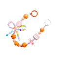 thumbnail image 2 of Llavero con cuentas para colgar, ideal para bodas, compromisos y fiestas. Naranja, 2 of 9