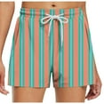 thumbnail image 2 of Womens Shorts Casual Sevevn Women's Fashion High Waist Non Stretch Printed Casual Shorts Summer Shorts For Women, 2 of 5