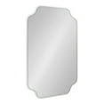 thumbnail image 1 of Kate and Laurel Plumley Modern Scalloped Wall Mirror, 24 x 36, White, Transitional Contemporary Mirror with Soft Scallops and Slim Frame for Stunning Wall Decor, 1 of 8