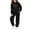 Black, variant on Matching Kids Outfits Long Sleeve Girls Clothes Size 12 To 14 Fall Children's Heart-shaped Print Long Hooded Sweatshirt And Leg Tied Sweatpants Casual Sports Two-piece Set