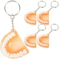 thumbnail image 1 of 5pcs llaveros de diseño de dientes falsos llavero divertido adorno colgante de coche llavero adorable accesorios difíciles, 1 of 8