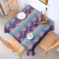 thumbnail image 2 of Pioneer Flower Floral Print Pattern Square Tablecloth, Waterproof Wipeable Spillproof Washable Table Cover for Home Kitchen Party Decor, 42"x42", 2 of 6