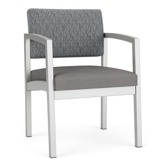 Pemberly Row Chaise d'Invité d'Attente pour Réception / Acier Argenté / Gris / Gris