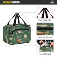 thumbnail image 4 of Travel Hanging Toiletry Bag with 4 Zipped Compartments Waterproof Makeup Accessories Spacious Cosmetic Bag Chickens and Flowers Pattern Medium, 4 of 9