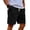 Black, variant on Men's Corduroy Shorts with Elastic Drawstring Waist and Side Pockets Featuring Casual Loose Fit Brown L