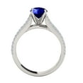thumbnail image 4 of Mauli Jewels Engagement Rings for Women 1.20 Carat Halo Unique Design Tanzanite And Diamond Engagement Ring Crafted 4-prong 14k Solid White Gold, 4 of 7