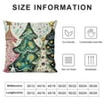 thumbnail image 5 of PHYHOO Merry Christmas Decorative Throw Pillow Covers, Xmas Tree Snowman Pink Outdoor Home Decor, Stripes Holiday Cushion Case White, 5 of 5