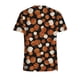thumbnail image 5 of Blusa de manga corta con cuello en V para mujer, uniforme con estampado de bolsillos, blusa de enfermería Fridja  zx3845, 5 of 5