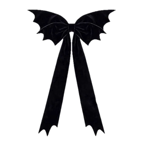 DGMIOCS Large Halloween Black Bat Bow Decor Gothic Style Giant Black Bows, Halloweens Decor Christmas Tree Topper Bows Decorations for Indoor Room Party Hanging