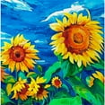 thumbnail image 2 of CafePress - Sunflowers Painting - Adjustable Unisex Printed Trucker Hat with Mesh Back, 2 of 10