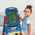 thumbnail image 3 of PicassoTiles Kids Art Easel All-in-One Drawing Board, Chalkboard & Whiteboard with Art Supplies, STEM Educational Gift for Toddlers Kids, 3 of 8