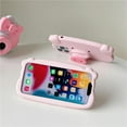 thumbnail image 5 of Phone Case for iPhone 14 Case with Stand, Silicone Cute Kawaii Cartoon Bow 3D Kickstand iPhone 14 Cases for Girls Women （Piglet）, 5 of 14